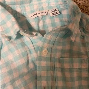 Janie & Jack baby boy linen shirt 12-18 months